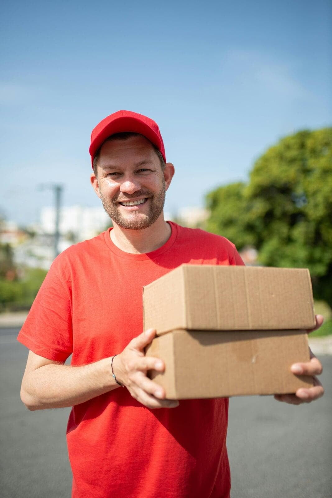 Man delivering packages